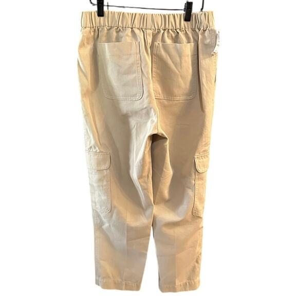 NWT Aritzia Babaton The Group Titan Olive Beige Cotton Silk Cargo Pants Size 10 - Picture 2 of 12
